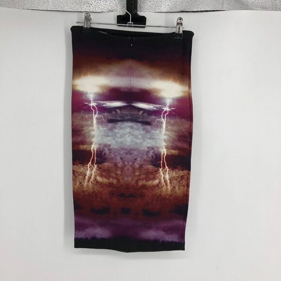 McQ by Alexander McQueen Lightning Knee  length Tube Skirt Size XS - Picture 4 of 15